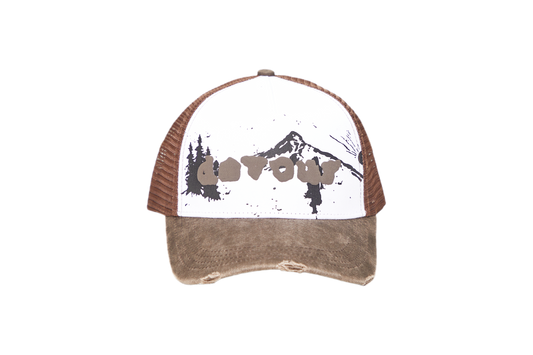 FOREST TRUCKER CAP WASHED BROWN