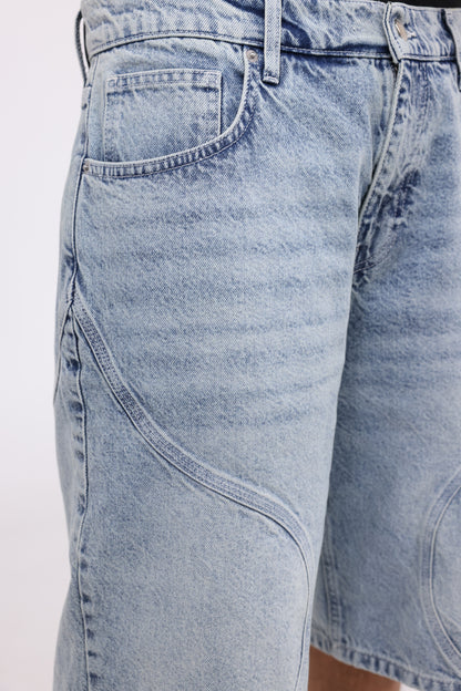 PATTERN JORTS LIGHT WASHED