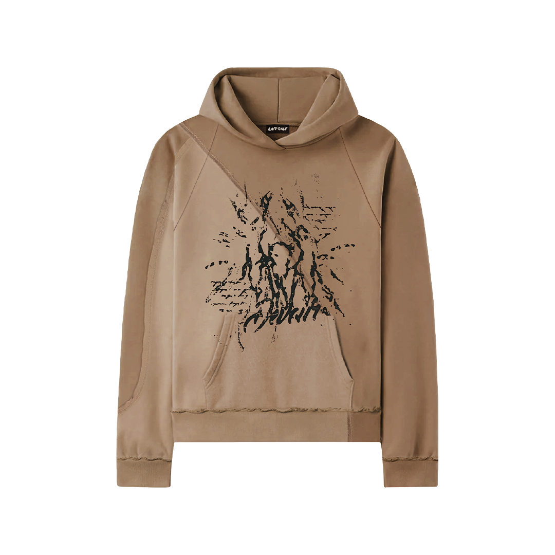 SPLIT DISTRESSED HOODIE