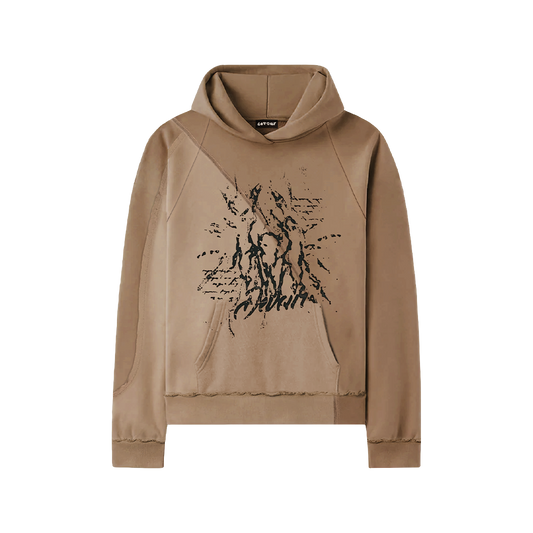 SPLIT DISTRESSED HOODIE